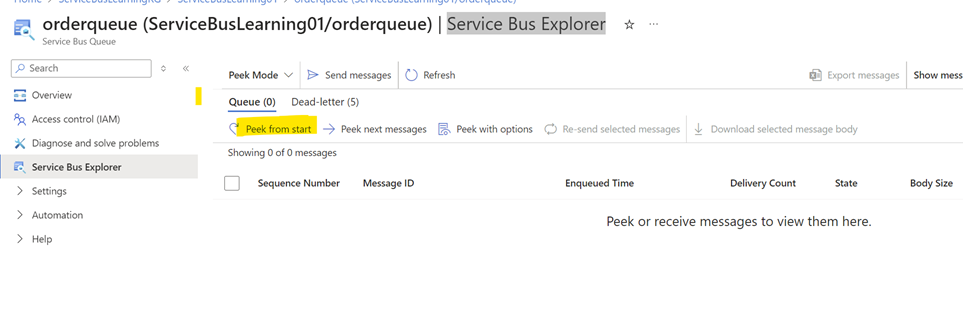 MessagesOnServiceBusQueue