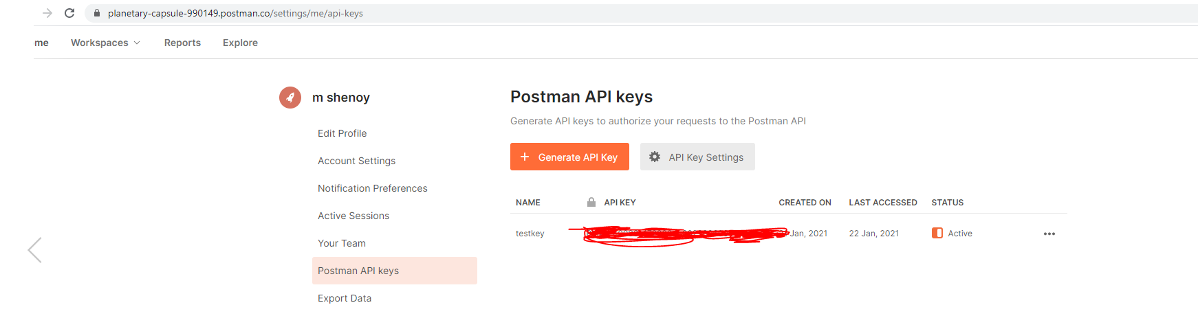 postmanapikey