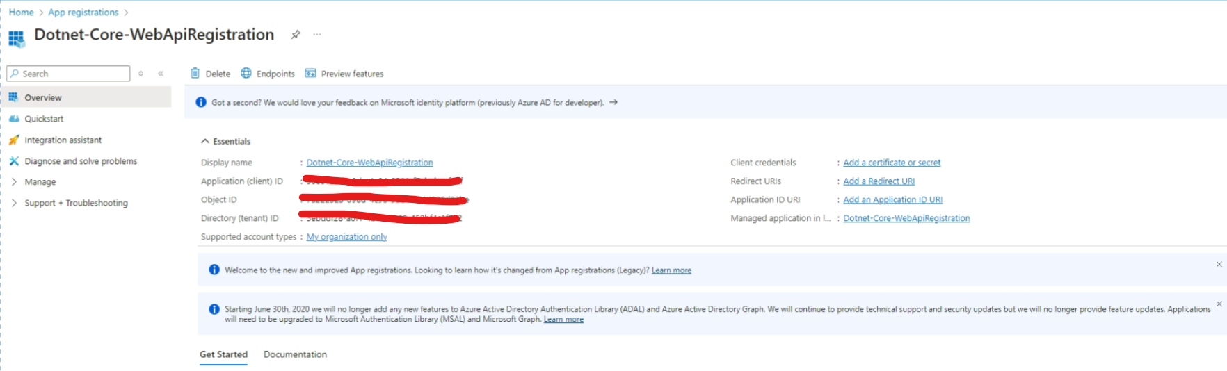 securing-dotnet-core-web-api-Register-API-in-Azure-AD