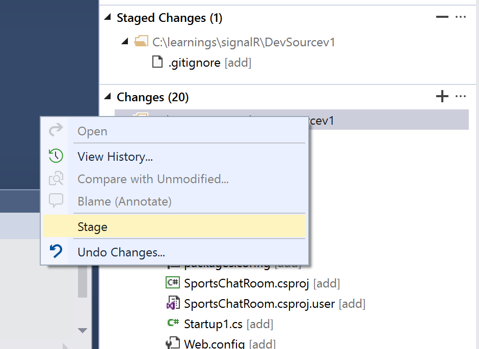StageChanges