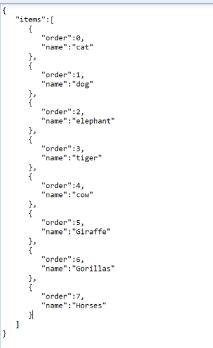 json sample